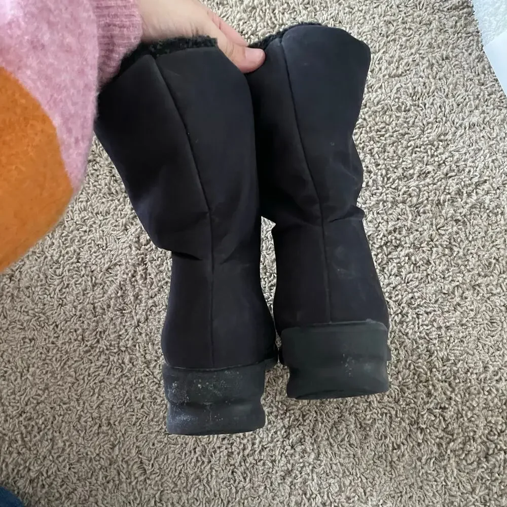 Toe Warmers Made in Canada Michelle Boots Black Lined Waterproof sz 9